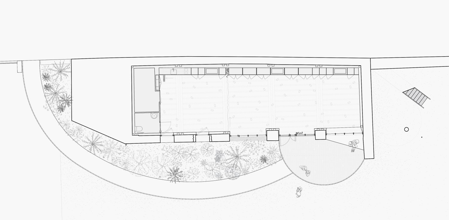 Plan du RDJ de la salle associative