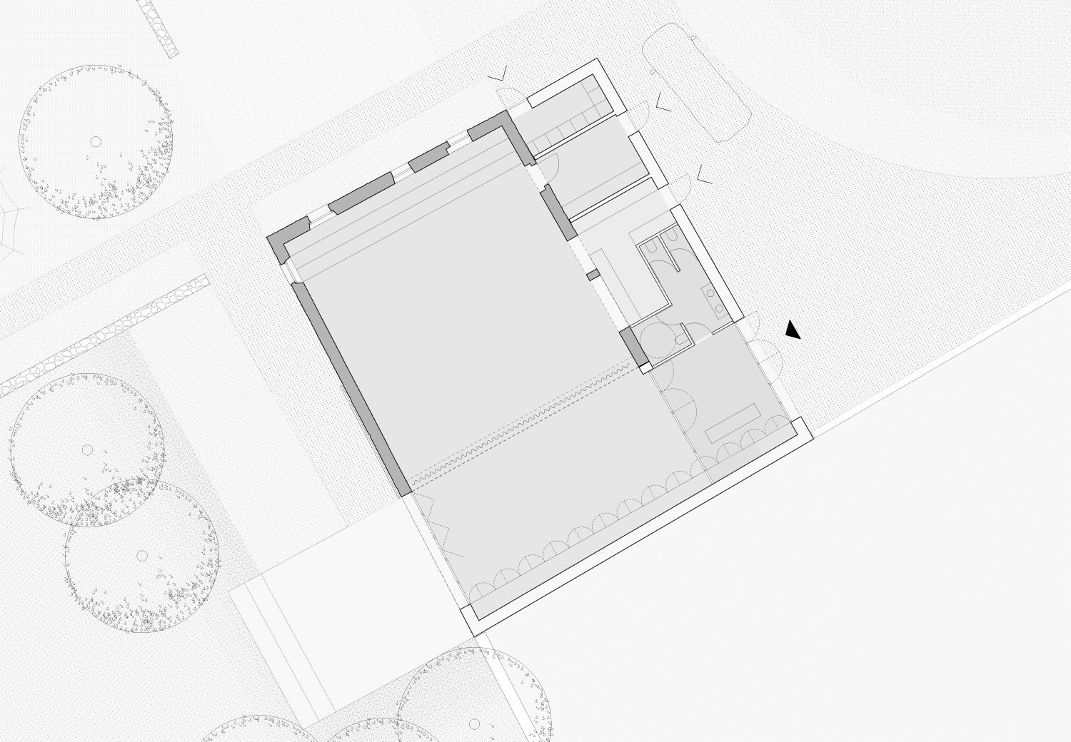 Plan du RDC du projet architectural