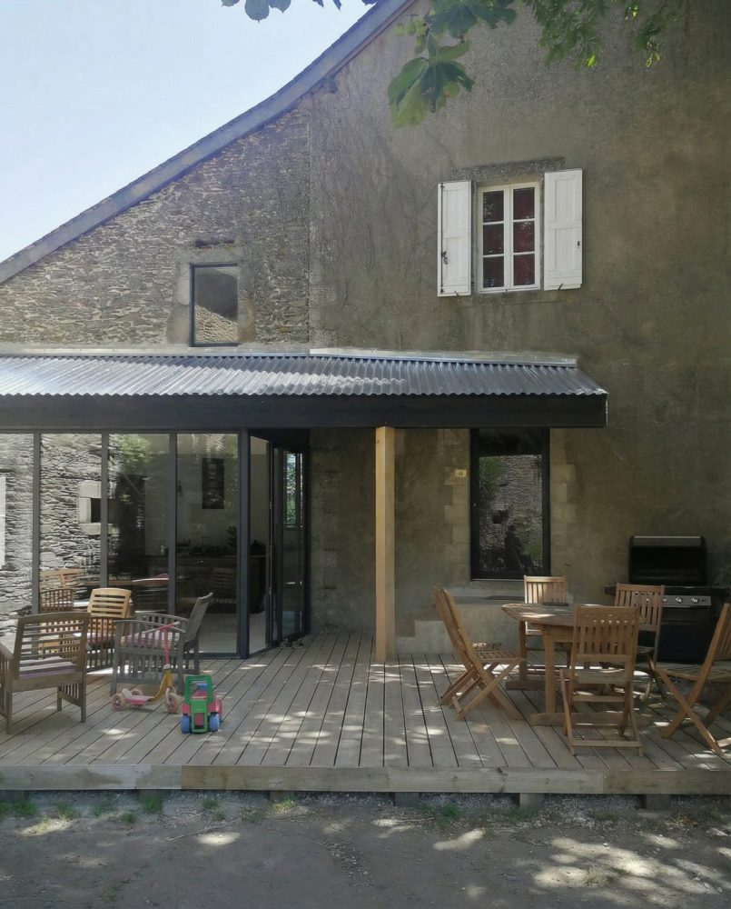 Extension en bois de la maison et création d'une terrasse bois